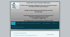 Desktop Screenshot of immaculatecarpetcleaning.info
